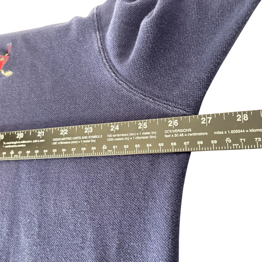 Polo‎ Golf Ralph Lauren Mens XL V-Neck Sweatshirt Navy Blue Embroidered Crest